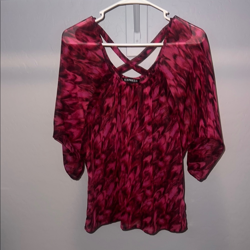 Express Asymmetrical Backless Blouse